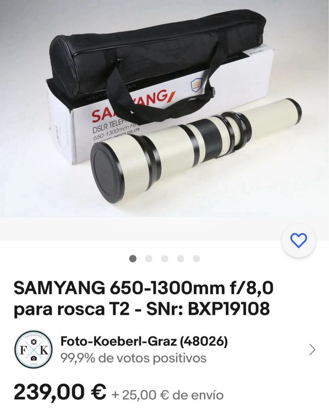 Objetivo zoom SAMYANG 650-1300mm