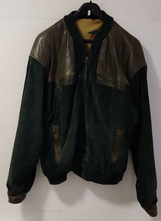 Chaqueta hombre piel/ante