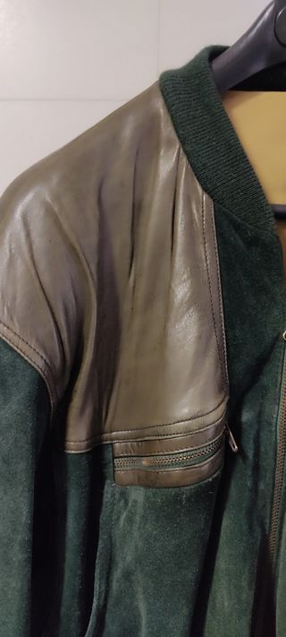 Chaqueta hombre piel/ante