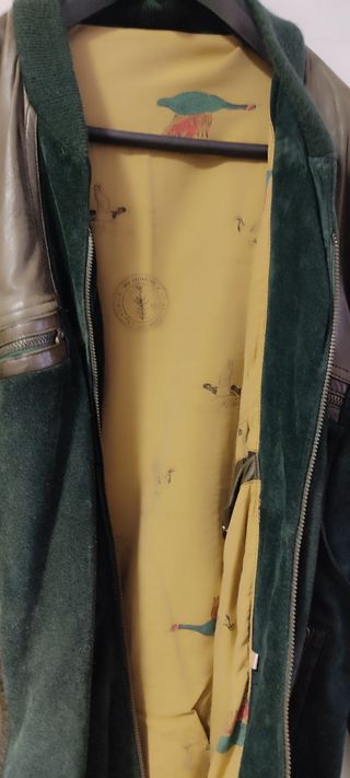 Chaqueta hombre piel/ante