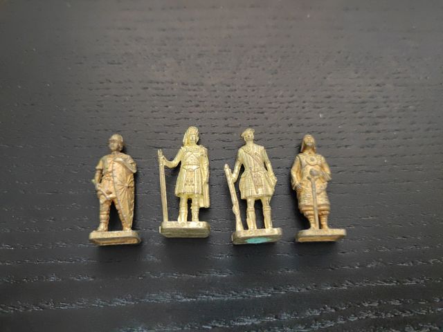 Set di 4 statuette Scame in metallo