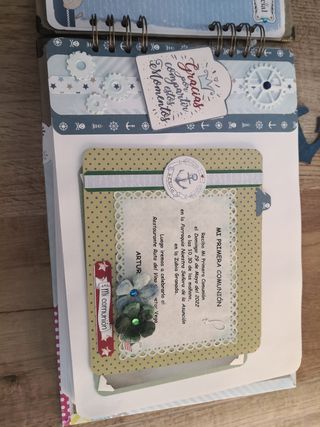 Album fotos y firmas Comunión Scrapbooking