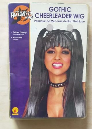 DISFRAZ PELUCA GOTHICA GOTICA ANIMADORA. NUEVA