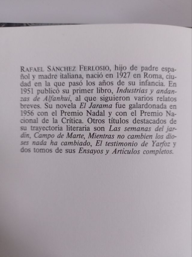 ✨Libro: El Jarama. Rafael Sánchez Ferlosio✨