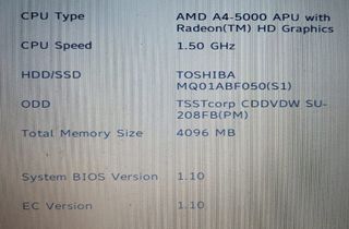 Ordenador Portatil Toshiba