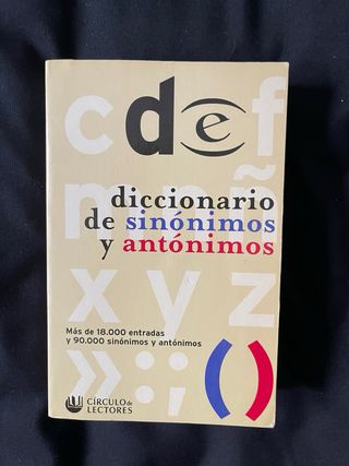 Diccionario de sinónimos y antónimos