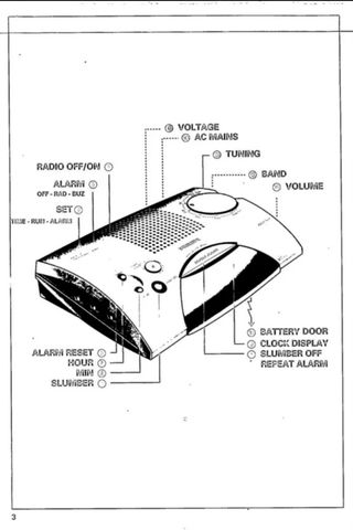 Radio-reloj-despertador Philips.