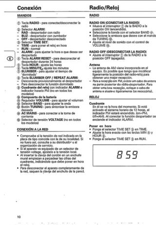 Radio-reloj-despertador Philips.