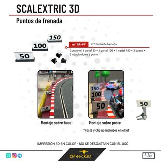 KIT GUARDARAIL VALLA flexible  scalextric 3d