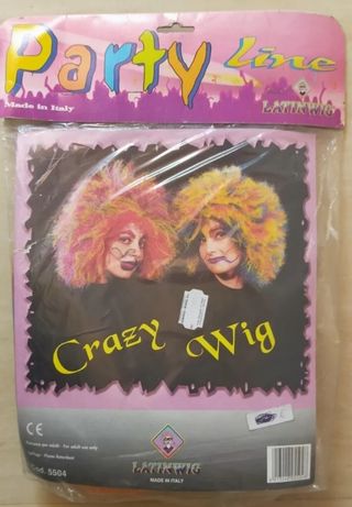 DISFRAZ PELUCA LOCA MULTICOLOR CRAZY WIG.NUEVA