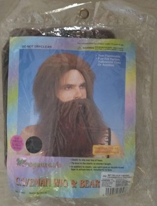 DISFRAZ  PELUCA+ BARBA CAVERNÍCOLA HOMBRE.NUEVA
