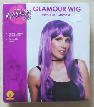 DISFRAZ PELUCA MUJER LILA LARGA GLAMOUR.NUEVA