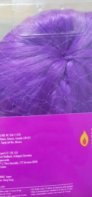 DISFRAZ PELUCA MUJER LILA LARGA GLAMOUR.NUEVA