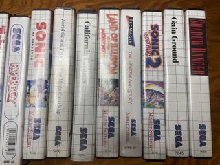 15 Cajas de juegos de Sega Master System