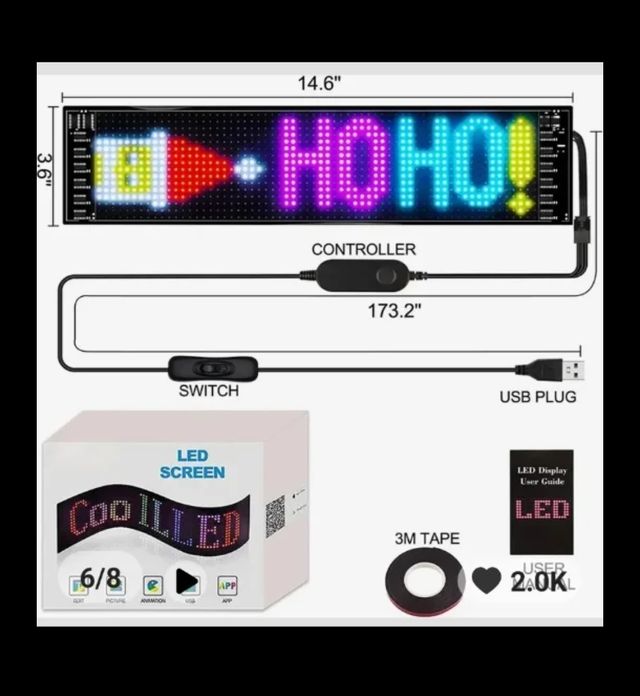 Luce di scorrimento per schermo a LED come nuova 59* 12 cm