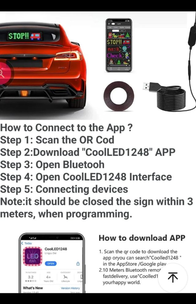 Luce di scorrimento per schermo a LED come nuova 59* 12 cm