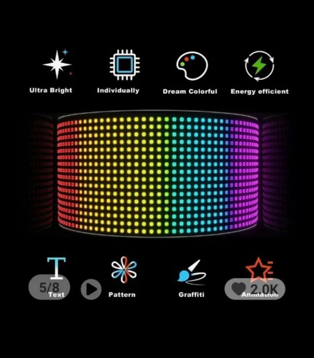 Luce di scorrimento per schermo a LED come nuova 59* 12 cm