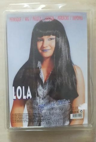 DISFRAZ PELUCA LUJO LOLA NEGRA. NUEVA