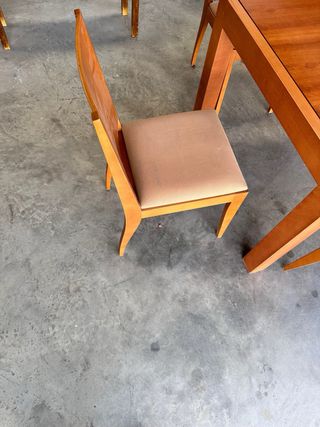 mesa salon extensible con sillas