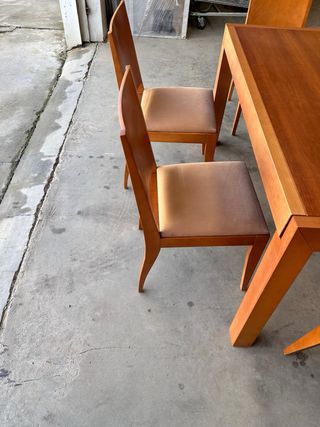 mesa salon extensible con sillas