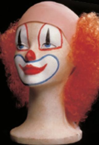 DISFRAZ PELUCA CON CALVA PAYASO ADULTO. NUEVA