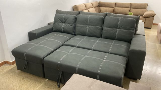 NUEVO ! SOFA CAMA CON ARCON FLEX NEGRO
