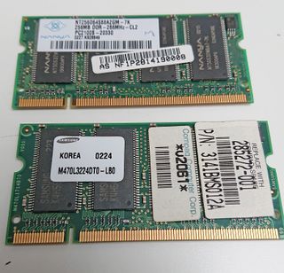 Memoria RAM SODIMM DDR 256MB x2