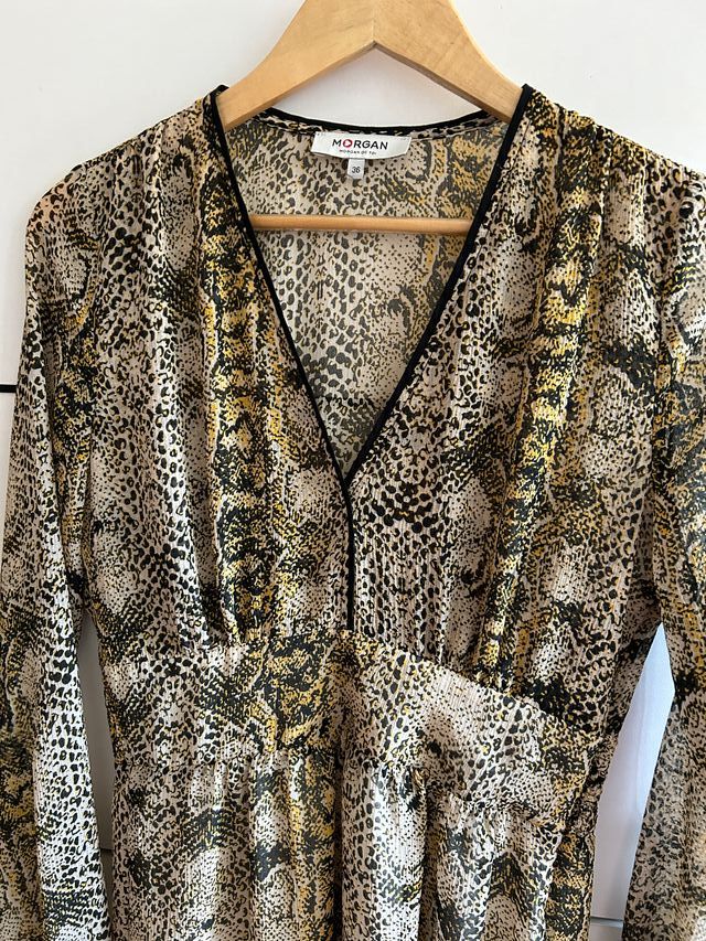 Vestido corto animal print Morgan talla 36