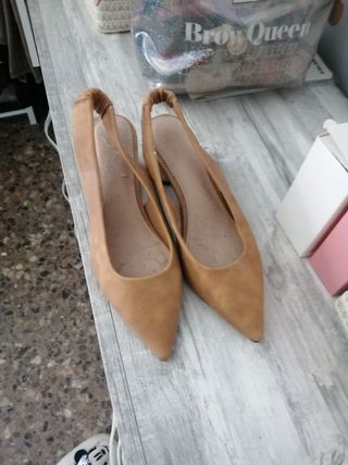 Zapato  tacon rafia 