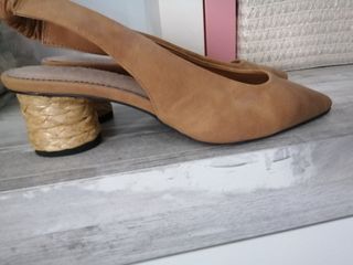 Zapato  tacon rafia 