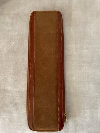Corbatero de viaje de piel