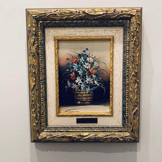 2 CUADRO FLORAL SOBRE LIENZO