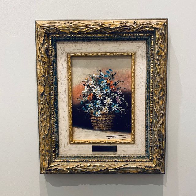 2 CUADRO FLORAL SOBRE LIENZO