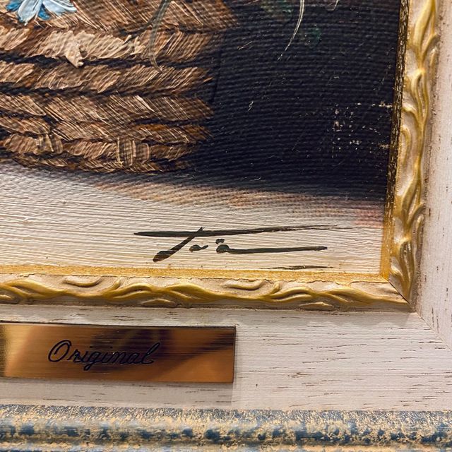 2 CUADRO FLORAL SOBRE LIENZO