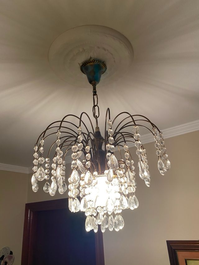 Lámpara de techo de cristal araña