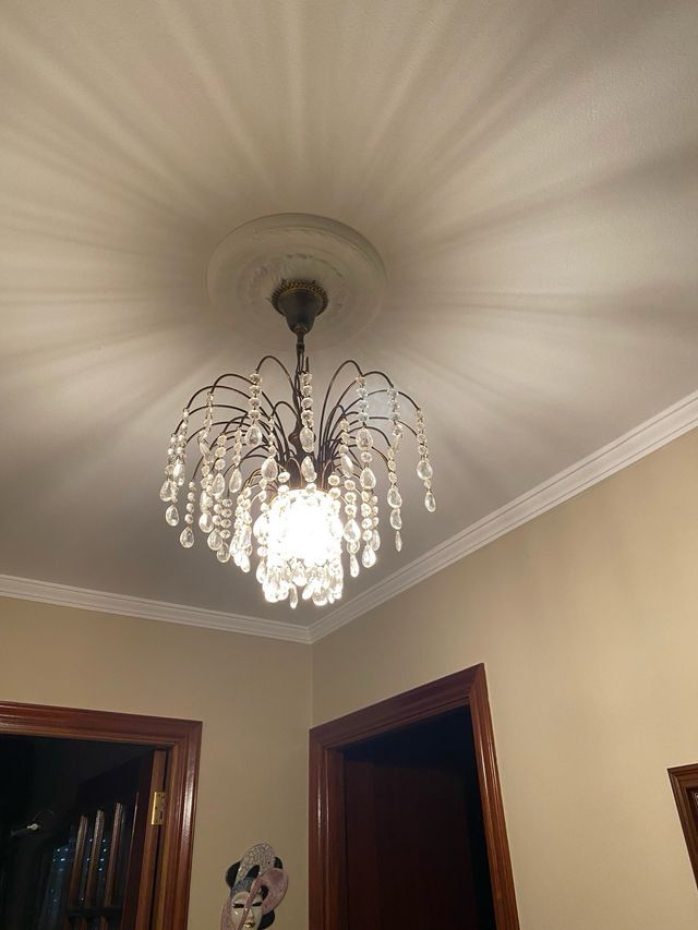 Lámpara de techo de cristal araña