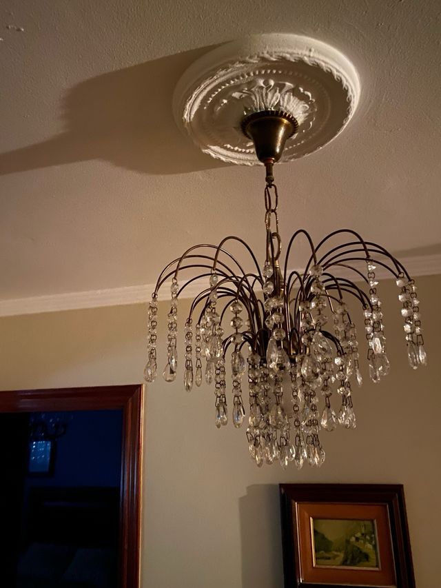 Lámpara de techo de cristal araña