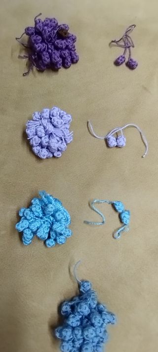 Abalorios hechos de hilo de perlé