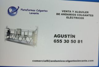Alquiler y venta de andamios colgantes eléctricos