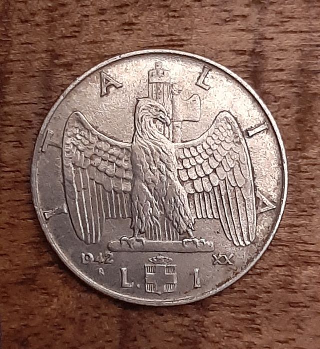 Moneta anno 1940 1 LIRA Vitt. Em. III