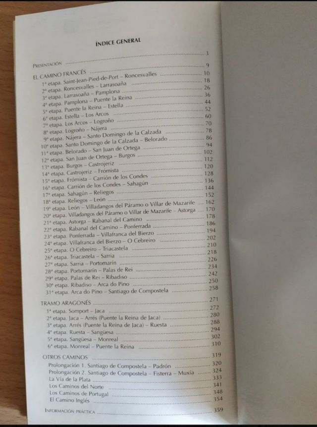Guía dl peregrino. El Camino de Santiago