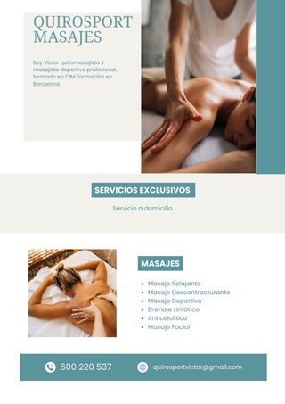 Quiromasajista y Masajista Deportivo