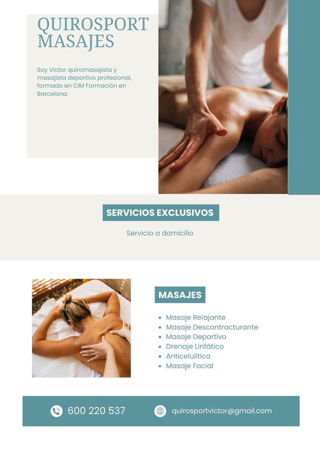 Quiromasajista y Masajista Deportivo