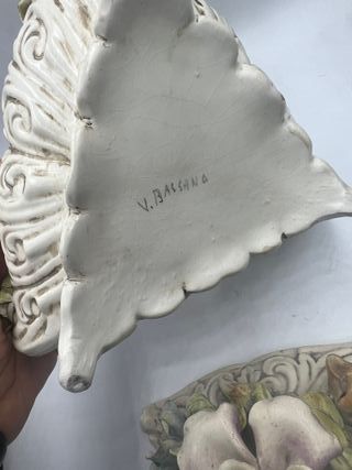 Portagioie vintage ceramica V Bassano 