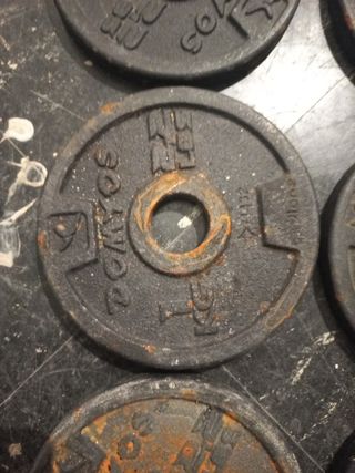 Pesas, discos de 1 kg