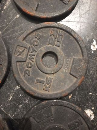 Pesas, discos de 1 kg