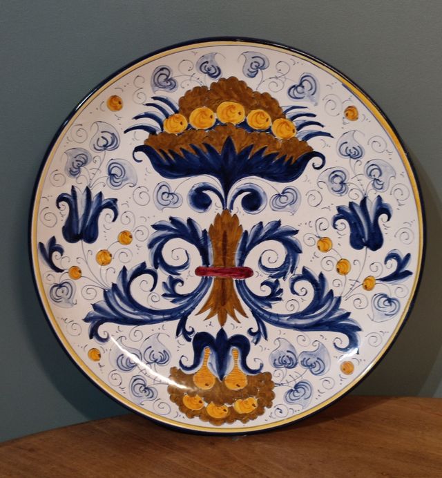 Grande piatto ceramica Fima Deruta vintage