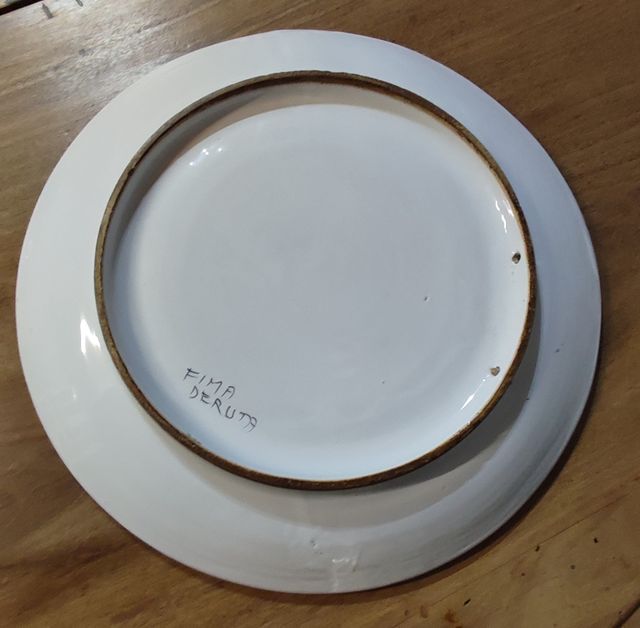 Grande piatto ceramica Fima Deruta vintage