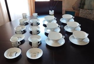 Juego té/café porcelana fina limoges DAE