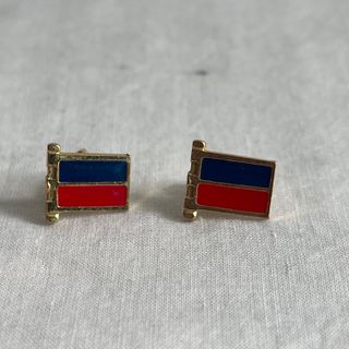 pendientes nauticos  esmalte y baño en oro